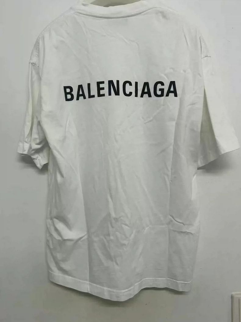 Balenciaga Balenciaga Front and Back Embroidered Logo Short Sleeve Of Size US S / EU 44-46 / 1 - 3 Thumbnail