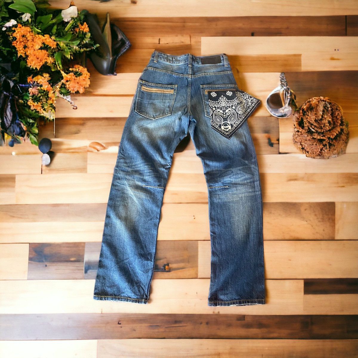 image of Rap Tees x Vintage Mrt Rappers Design Style Denim in Blue, Men's (Size 29)
