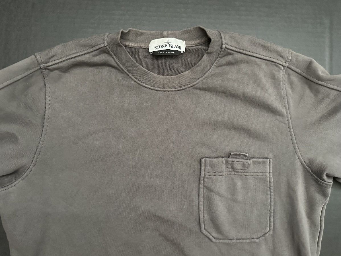 Stone Island Stone Island Pocket Crewneck Sweatshirt Charcoal Gray m vtg Size US M / EU 48-50 / 2 - 3 Thumbnail