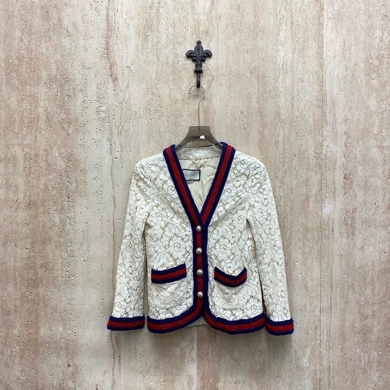 Gucci Gucci Popular lace floral thin jacket 2505-Nextarrow Size S / US 4 / IT 40 - 1 Thumbnail