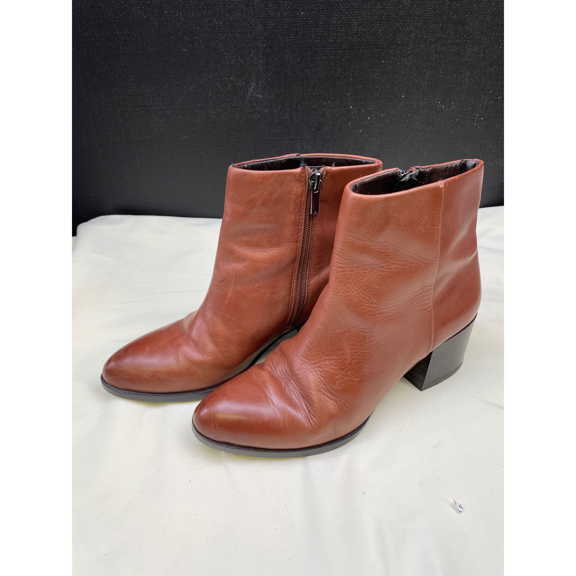 Sam Edelman Sam Edelman Womens Brown Leather Ankle Boots Shoes SIze 6.5 Size US 6.5 / IT 36.5 - 1 Thumbnail
