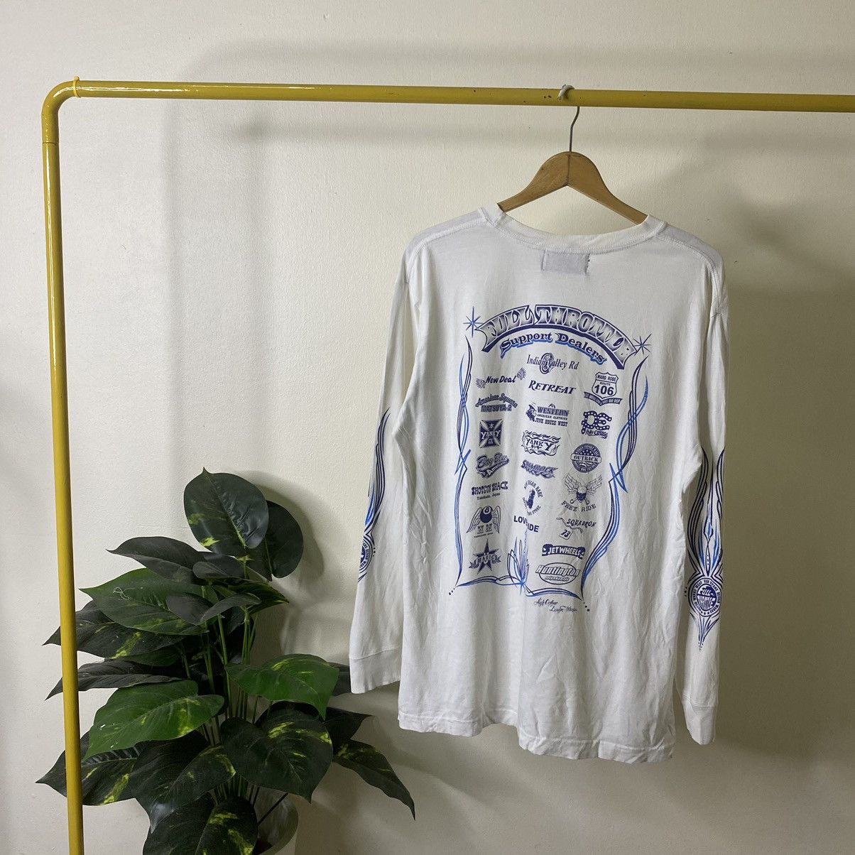 West Coast Choppers Vintage Y2K Full Throttle Motor Works Wear Flaming Sleeve LS Size US L / EU 52-54 / 3 - 1 Thumbnail