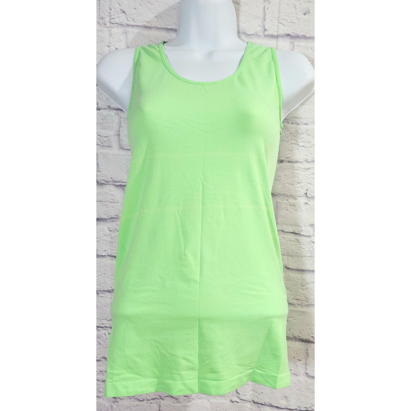 Other Love Charm Lime Green Round Neck Tank Top One Size Size ONE SIZE - 1 Thumbnail