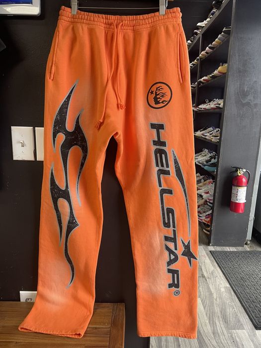 Hellstar Flame Sweatpants Orange