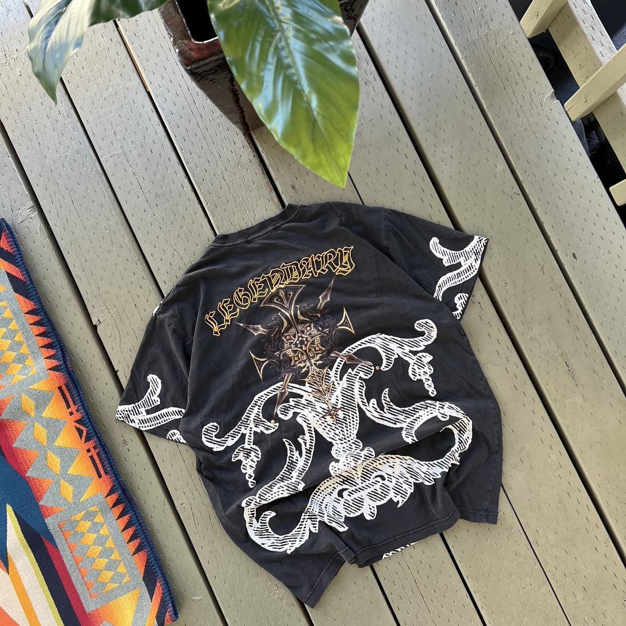 Affliction × Vintage Vintage Y2K Affliction Shirt Cyber Grunge Emo Skater Size US XL / EU 56 / 4 - 3 Thumbnail