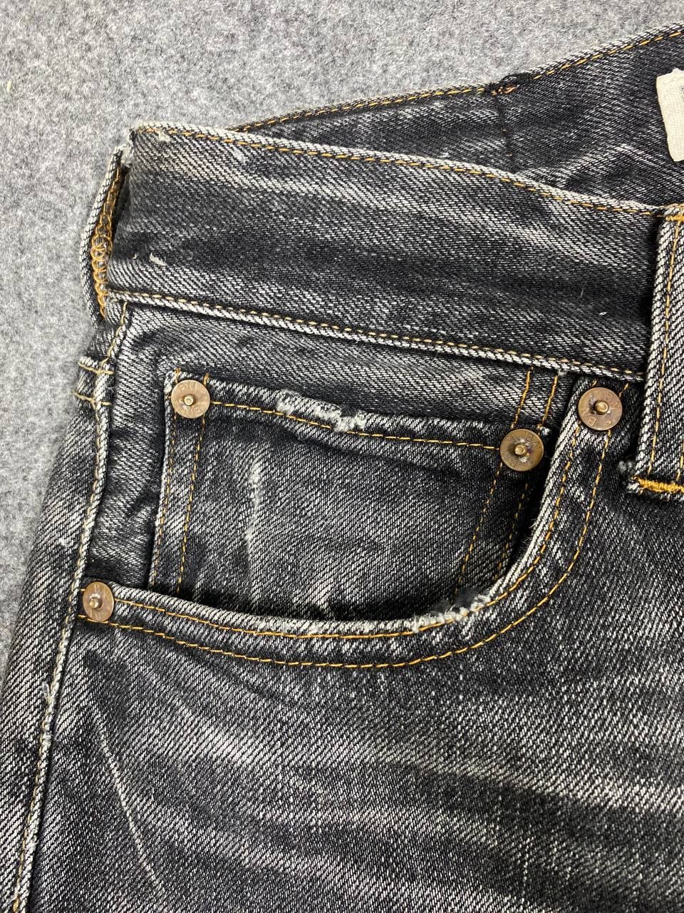 Japanese Brand back number japanese brand distressed denim nice design Size US 29 - 11 Thumbnail