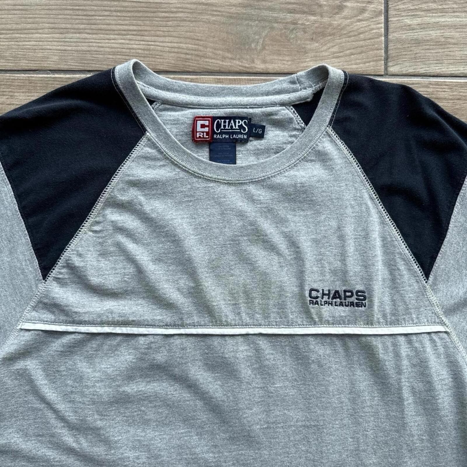 Chaps Y2K Chaps Ralph Lauren 00s Gray T shirt Size US L / EU 52-54 / 3 - 3 Thumbnail