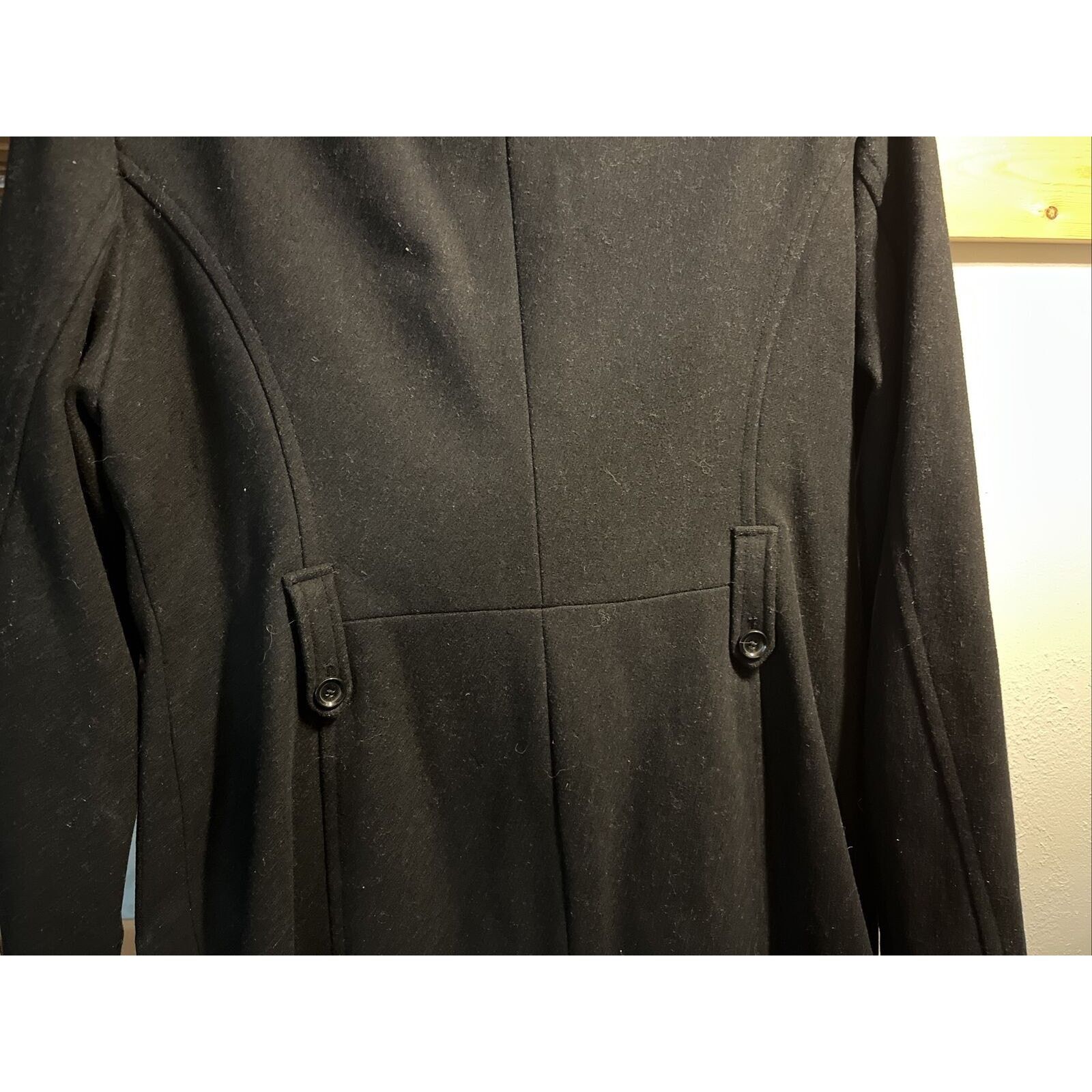 Michael Kors Michael Kors Women’s Size 10 M Black Wool LS Button Coat Size L / US 10 / IT 46 - 13 Thumbnail