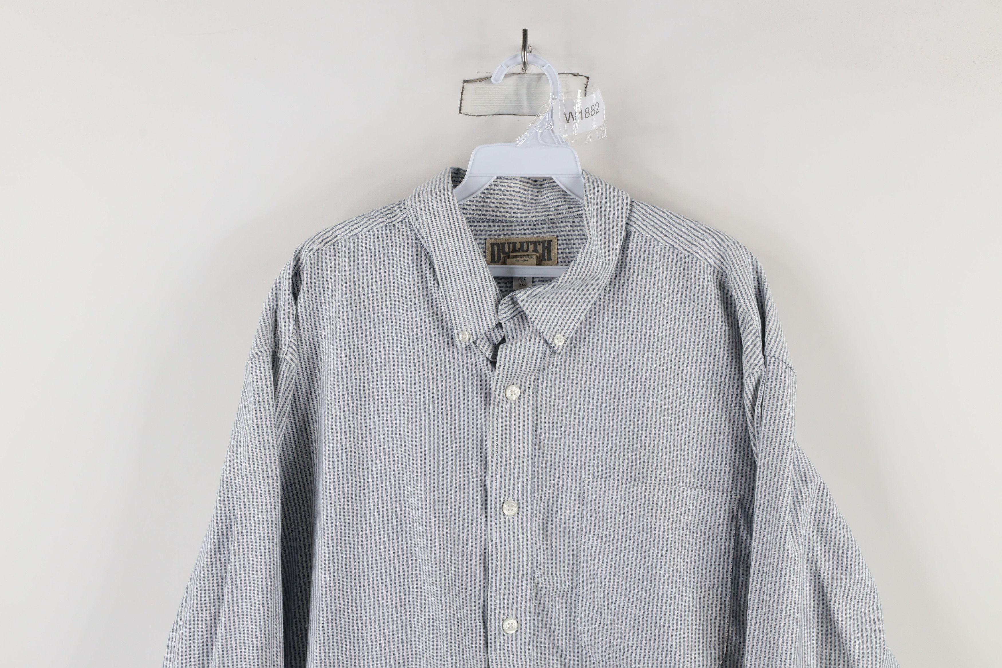 Duluth Trading Company × Vintage Duluth Trading Co Striped Oxford Collared Button Shirt Size US XL / EU 56 / 4 - 2 Thumbnail