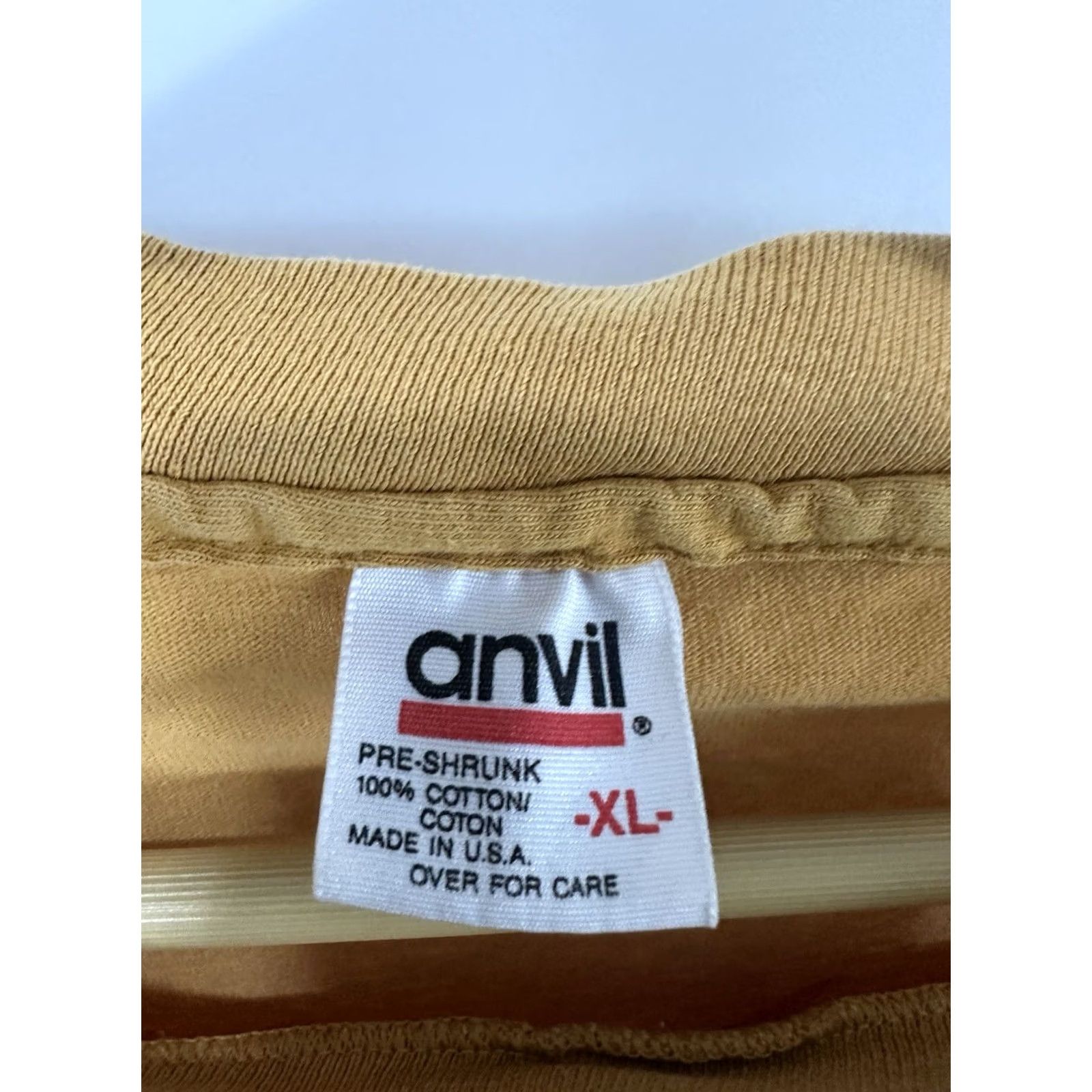 Anvil VTG 90s Dillon Fence Indie Grit Grain Feed Concert Tour T-Shirt XL Mustard Mens Short Sleeve Band Rock UNC Chapel Hill Size US XL / EU 56 / 4 - 3 Thumbnail