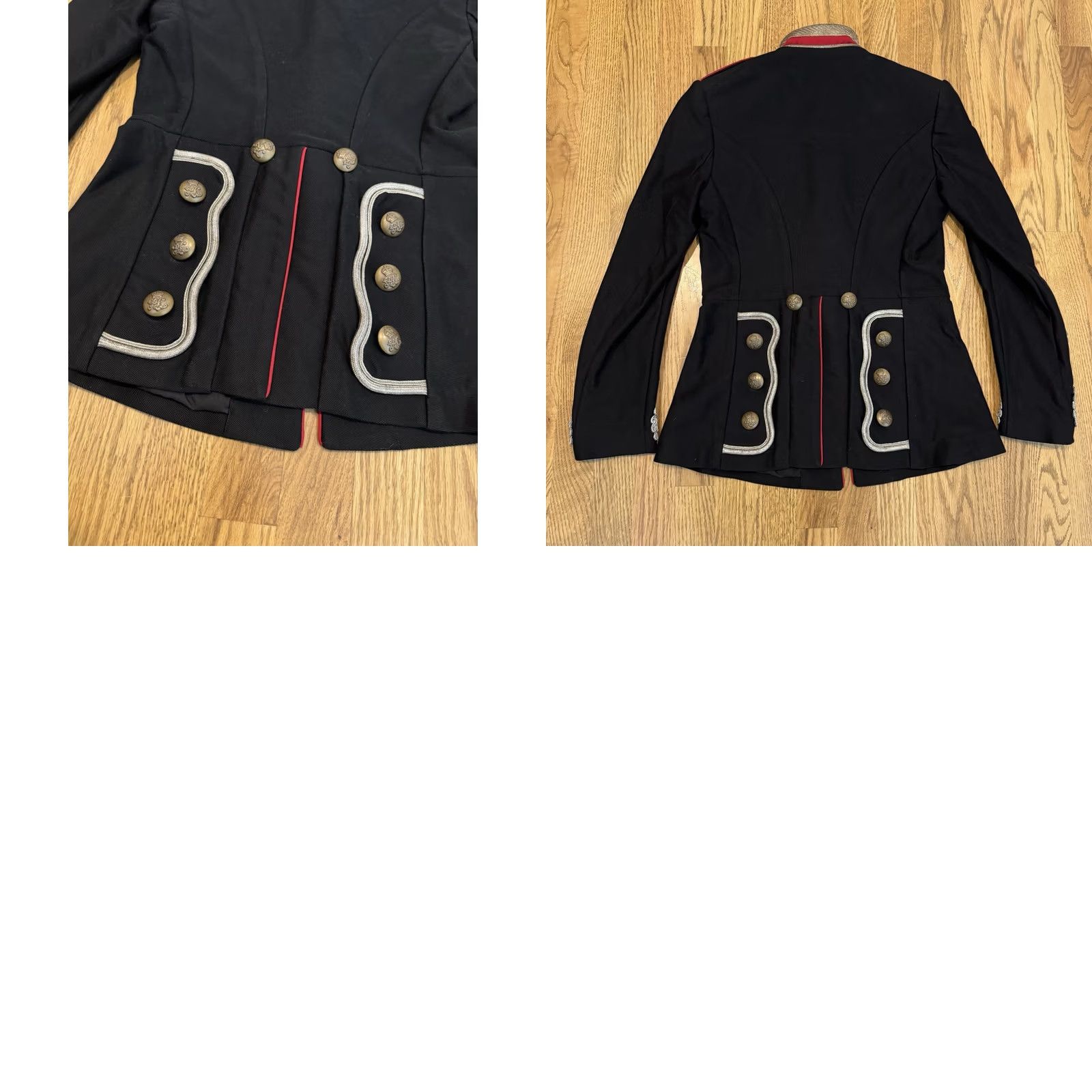 Ralph Lauren Ralph Lauren Military Jacket Women’s Sz 4 Cotton Metallic Cord Embellished Black Buttoned Crewneck/Long Sleeve жен Size S / US 4 / IT 40 - 9 Thumbnail