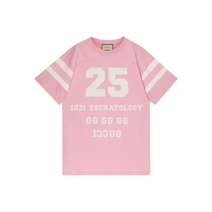 Gucci Pink Loose Fit Graphic T-Shirt