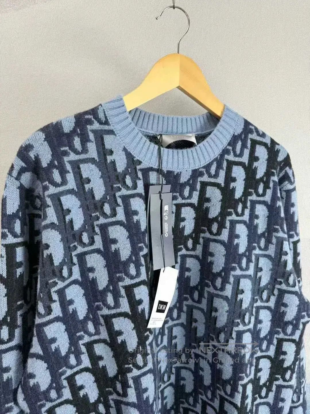 Dior new dior blue printed wool sweater. Size US S / EU 44-46 / 1 - 3 Thumbnail