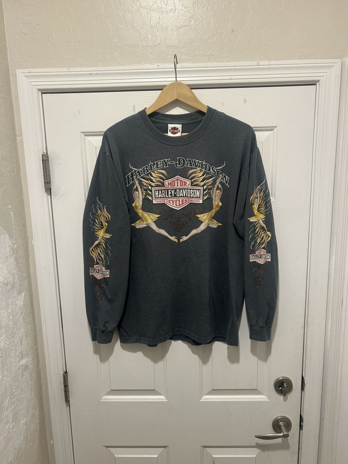 Harley Davidson × Vintage Vintage Harley Davidson Long Sleeve Shirt Size US L / EU 52-54 / 3 - 4 Thumbnail