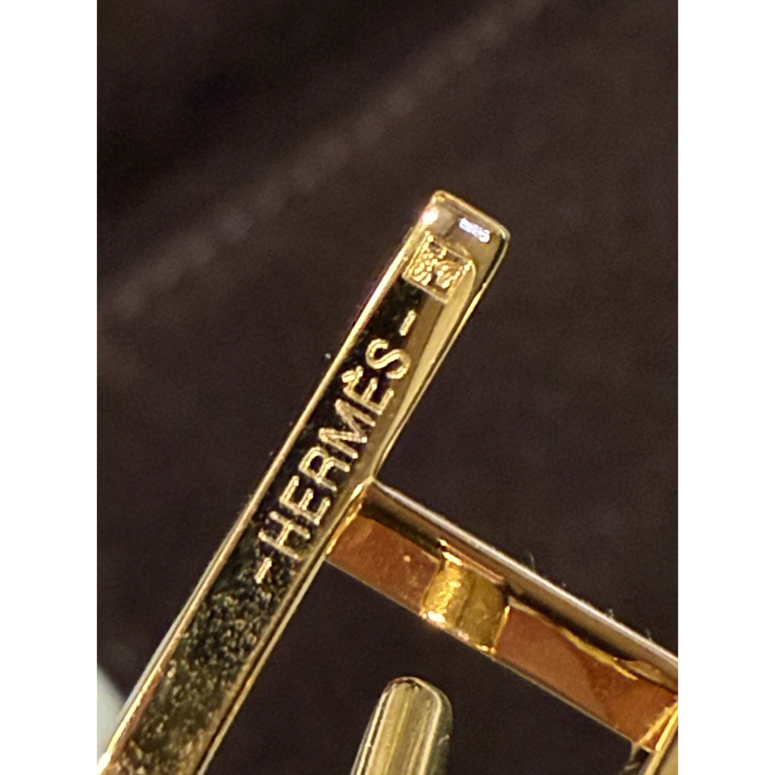 Hermes Hermès Black & Tan Reversible Leather Bracelet With Gold-Pla Size ONE SIZE - 4 Thumbnail