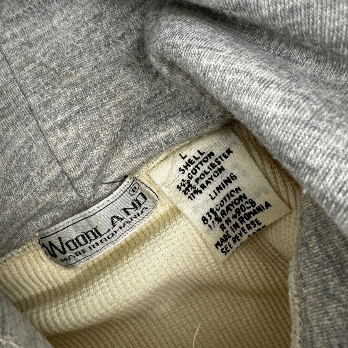 Vintage 1980s thermal lined grey hoodie size L Size US L / EU 52-54 / 3 - 5 Thumbnail