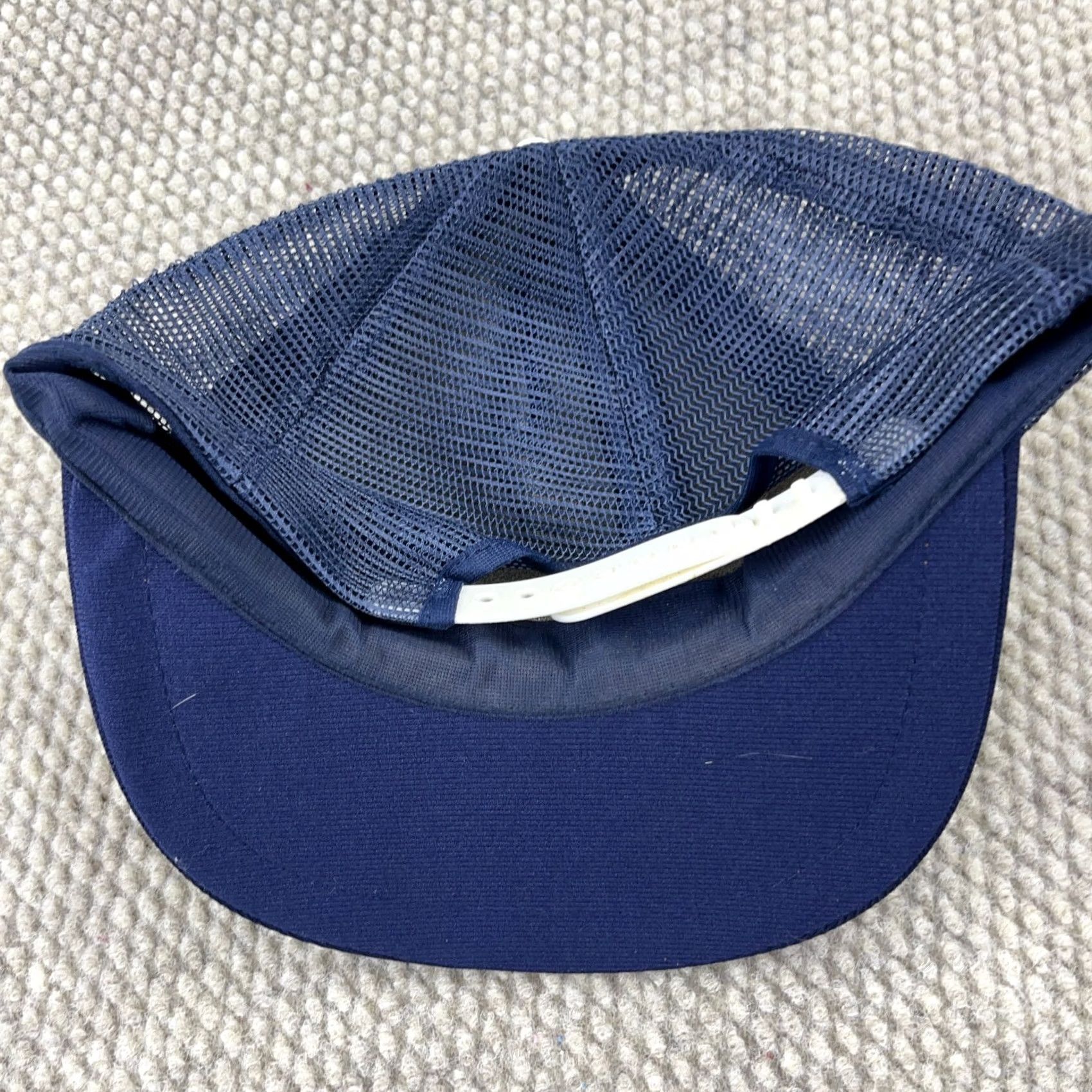 Vintage VINTAGE Comedy Stripe Trucker Hat Cap 80s USA Made Funny Joke Blue Adult Adjustable Mens Size ONE SIZE - 5 Thumbnail