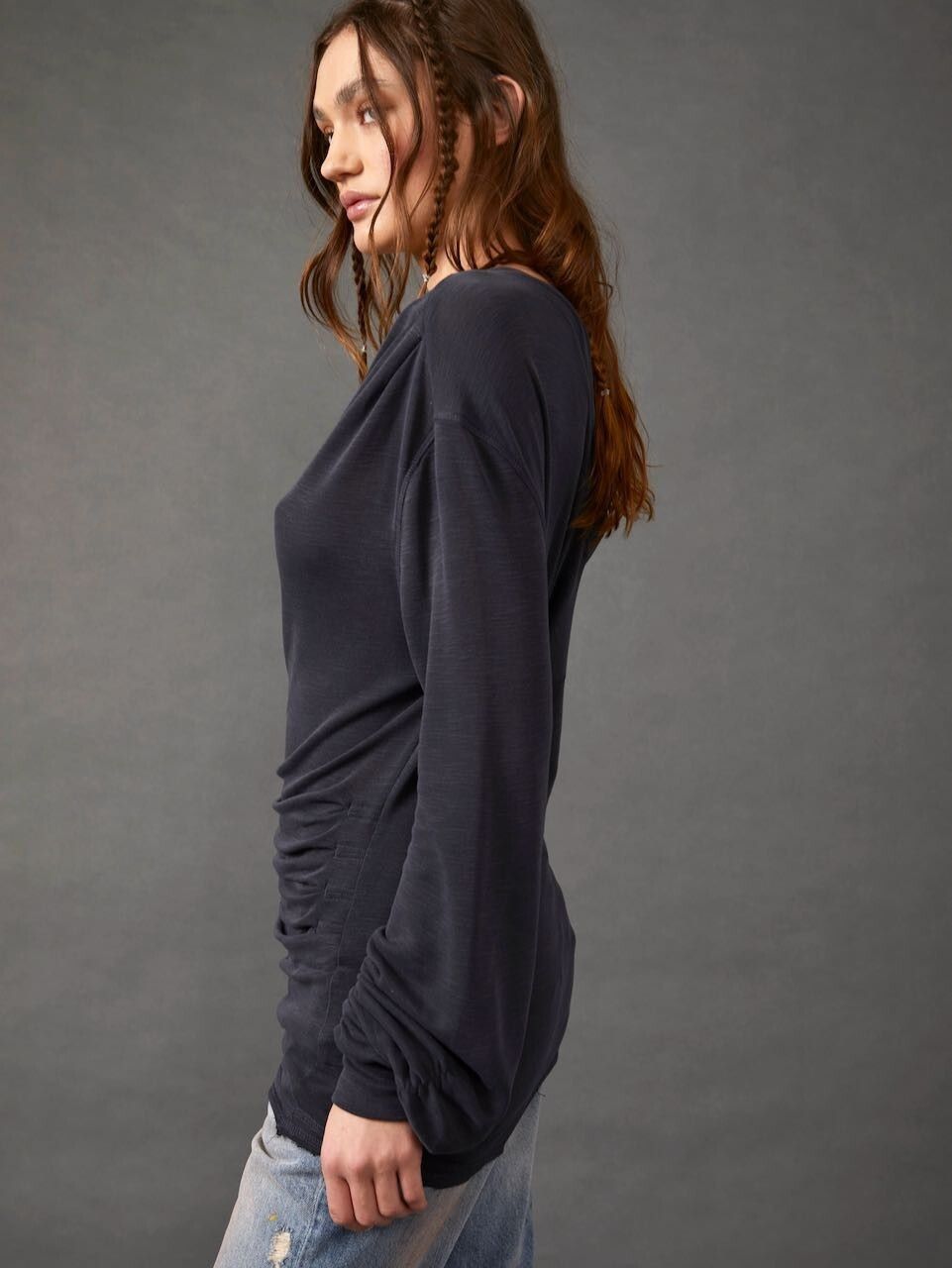Free People Free People All Day Tunic Top in Black ( XS ) Size XS / US 0-2 / IT 36-38 - 4 Thumbnail
