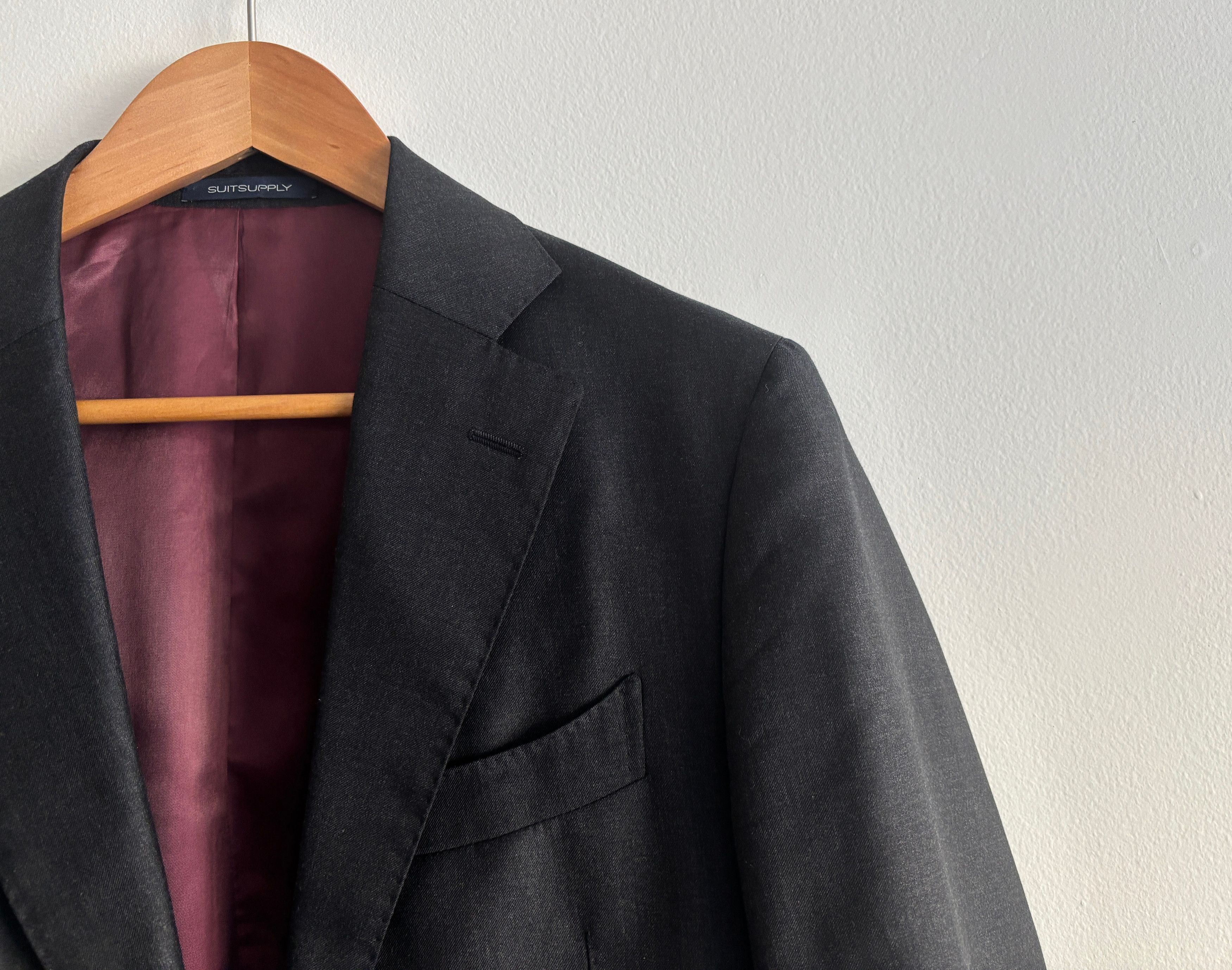 Suitsupply $575 Charcoal Sport Coat/ Blazer Surgeon’s Cuffs- 40 Size 40L - 4 Thumbnail