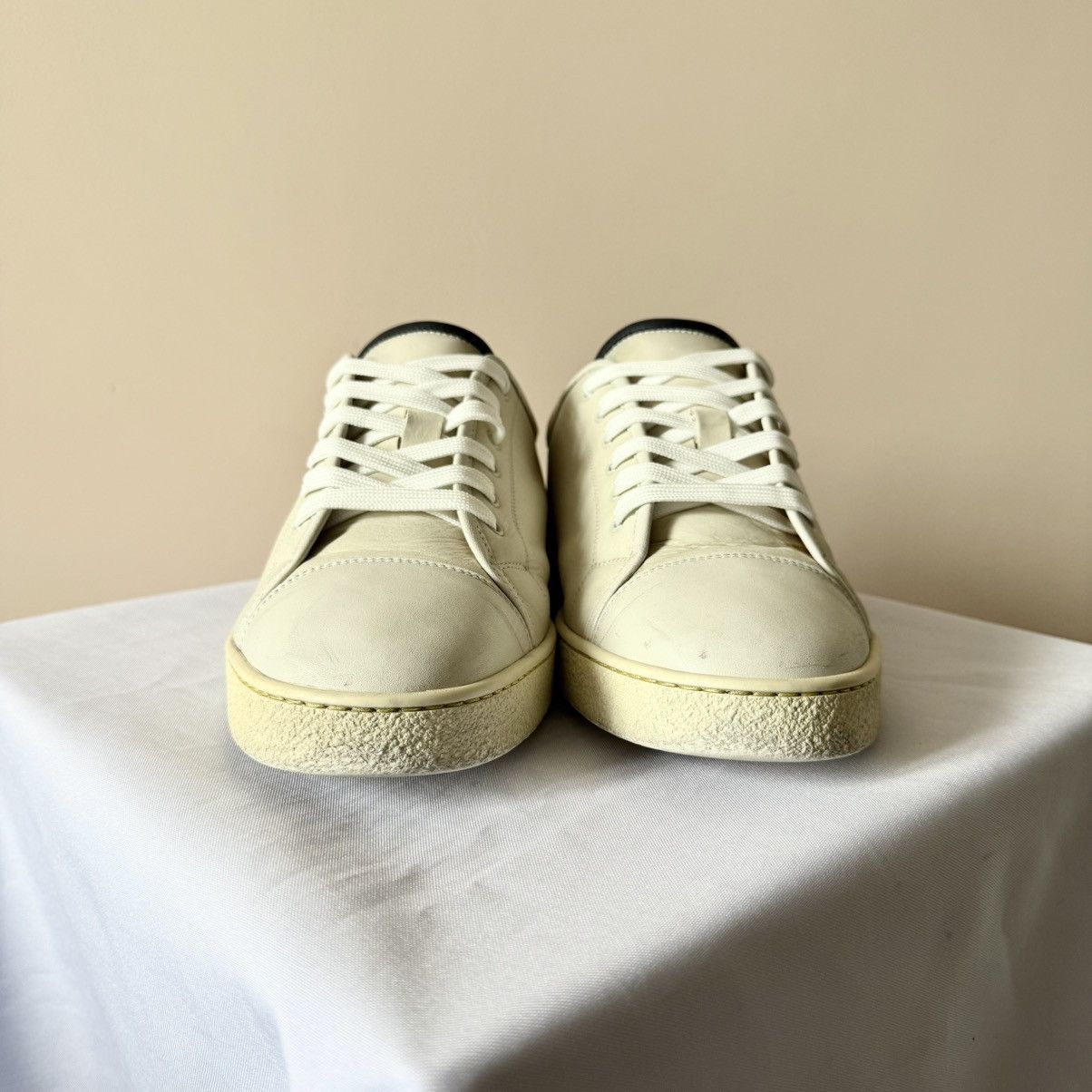 John Lobb John Lobb Levah Chalk Low Leather Sneakers Shoes Size US 8.5 / EU 41-42 - 2 Thumbnail