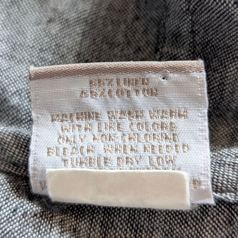 Other Partners' Grey Linen Button Up Hoodie 3/4 Wide Sleeve Blouse Size XL / US 12-14 / IT 48-50 - 4 Thumbnail