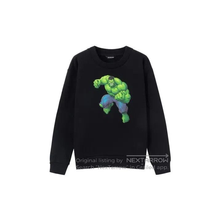 Balenciaga Balenciaga SS24 Hulk Print Black Sweatshirt. Size US M / EU 48-50 / 2 - 1 Thumbnail