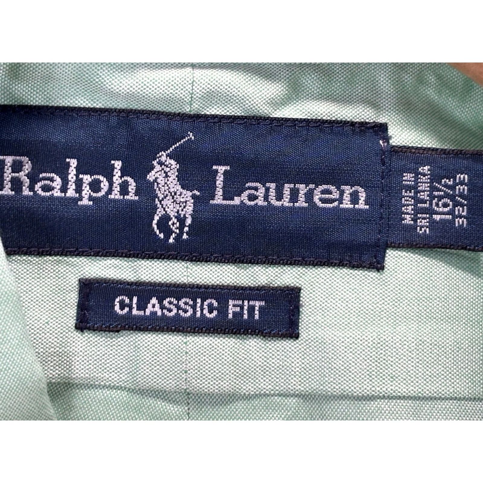 Ralph Lauren Ralph Lauren Oxford Shirt Mens 16.5 Green Classic Fit Button-Down Long Sleeve Pony Preppy Casual Business Size US XL / EU 56 / 4 - 4 Thumbnail