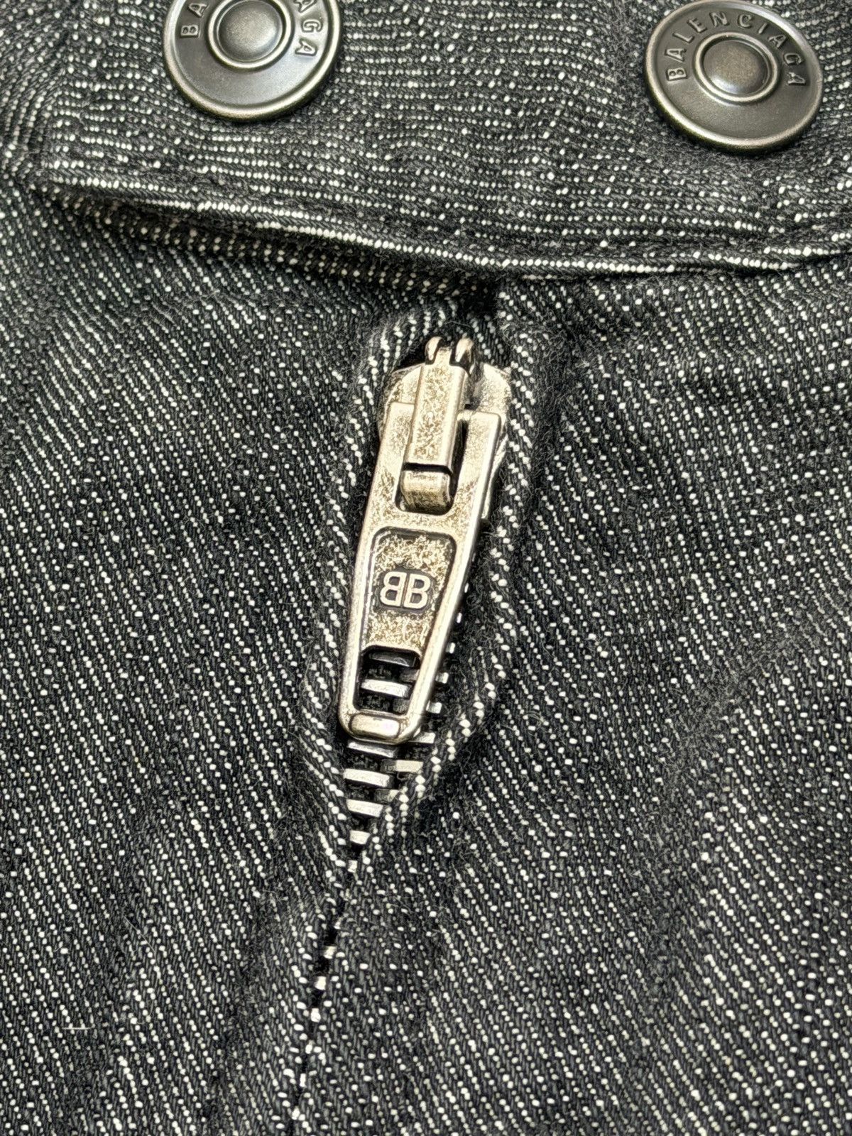 Balenciaga Balenciaga SS23 Mudshow Shrunk Racer Denim Jacket Size S / US 4 / IT 40 - 7 Thumbnail