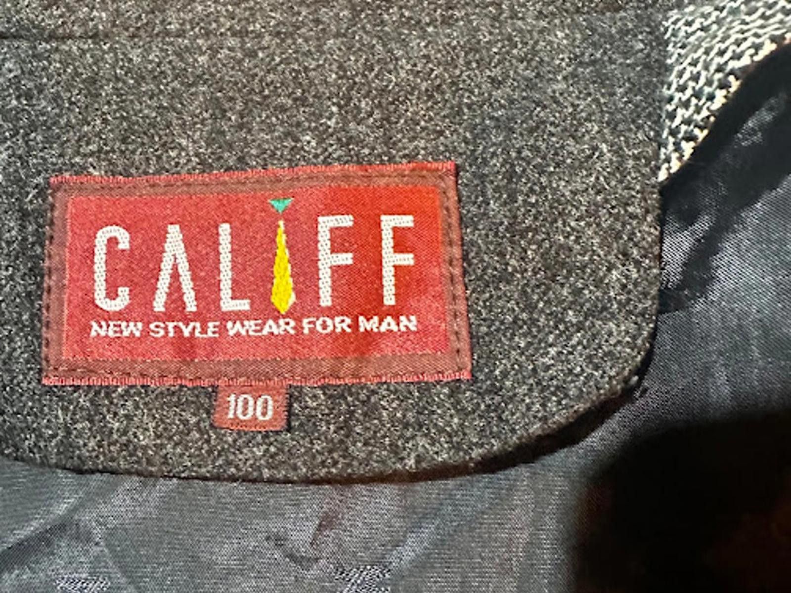 California Republic Vintage Califf Gray Black Patterned Knit Bomber Jacket Size US M / EU 48-50 / 2 - 11 Thumbnail