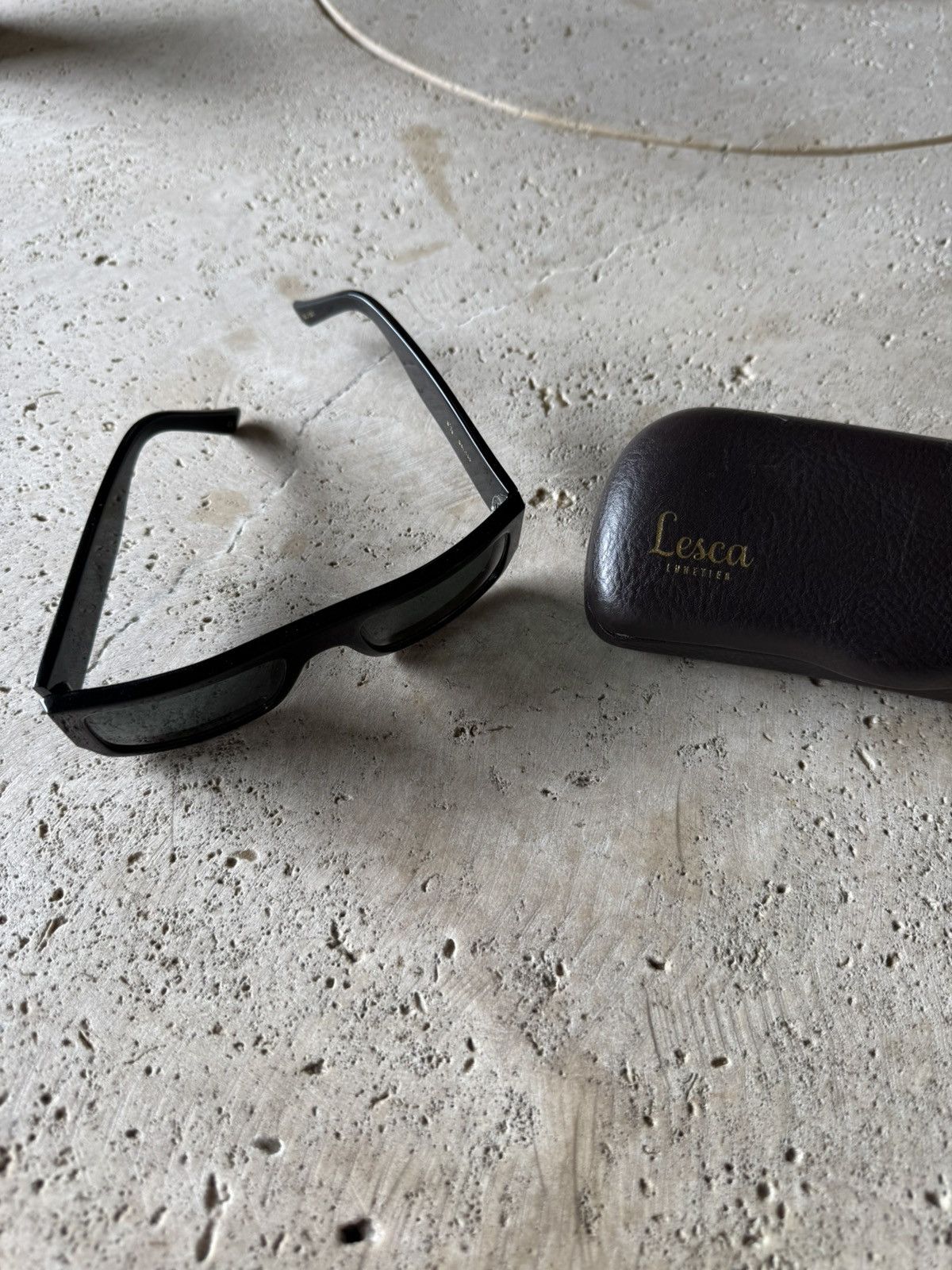 Lesca Lunetier LESCA LUNETIER BLACK SUNGLASES Size ONE SIZE - 1 Thumbnail