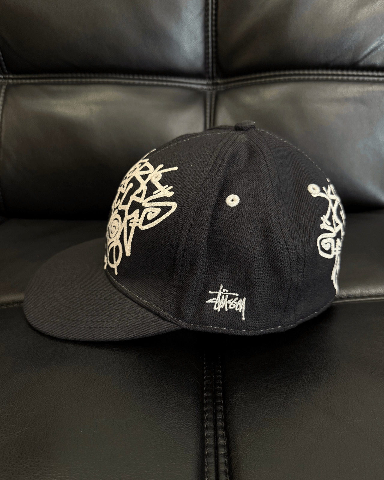 Stussy × Vintage Rare Vintage Stussy Graffiti World Tour Fitted Hat - M / 7 Size ONE SIZE - 3 Thumbnail