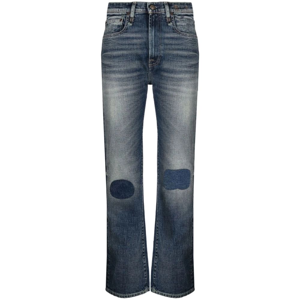R13 R13 BLUE Denim - Straight-Leg Jeans Size 30" / US 8 / IT 44 - 1 Thumbnail