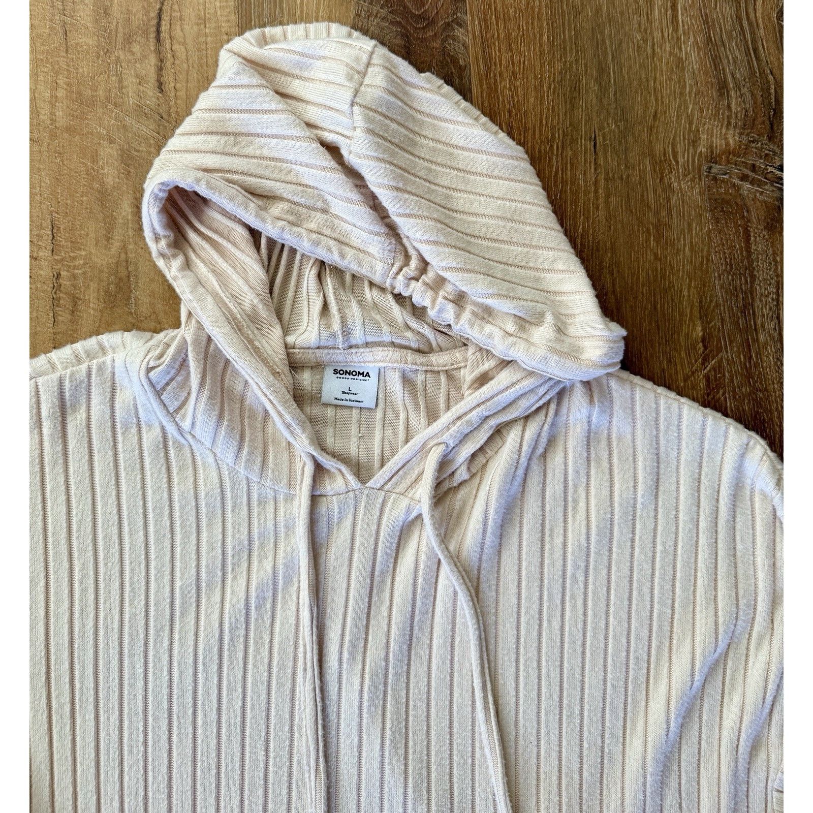 Sonoma Sonoma Pullover Hoodie Cream Long Sleeve Kangaroo Pocket Size L / US 10 / IT 46 - 5 Thumbnail