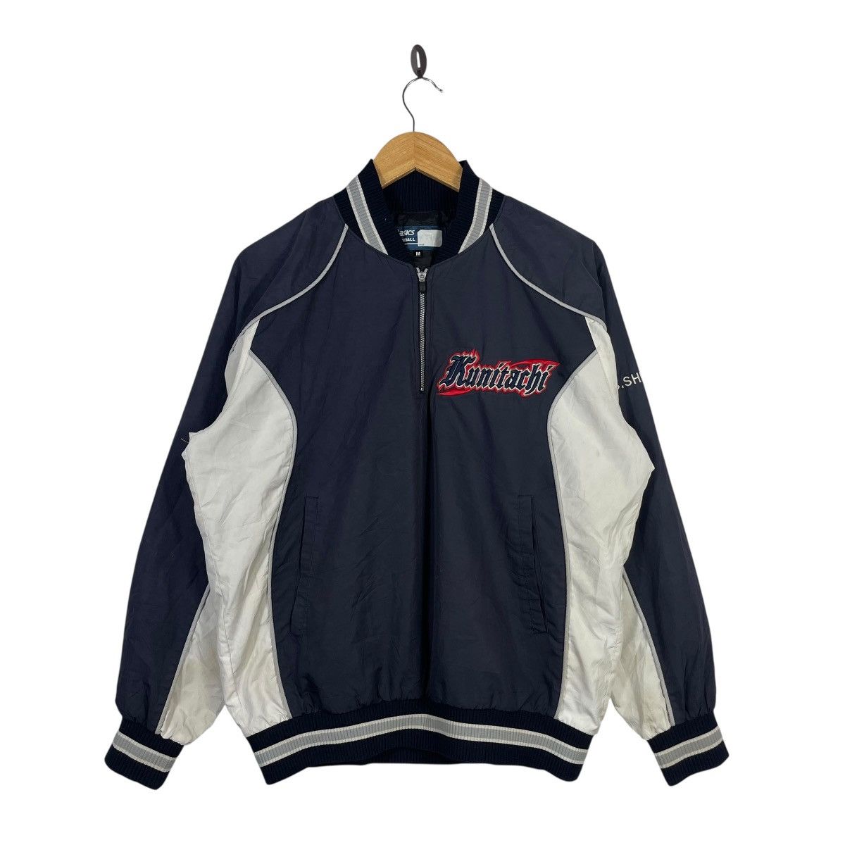 Asics Vintage Asics Baseball Kumitachi Pullover Windbreaker Jacket Size US M / EU 48-50 / 2 - 1 Thumbnail