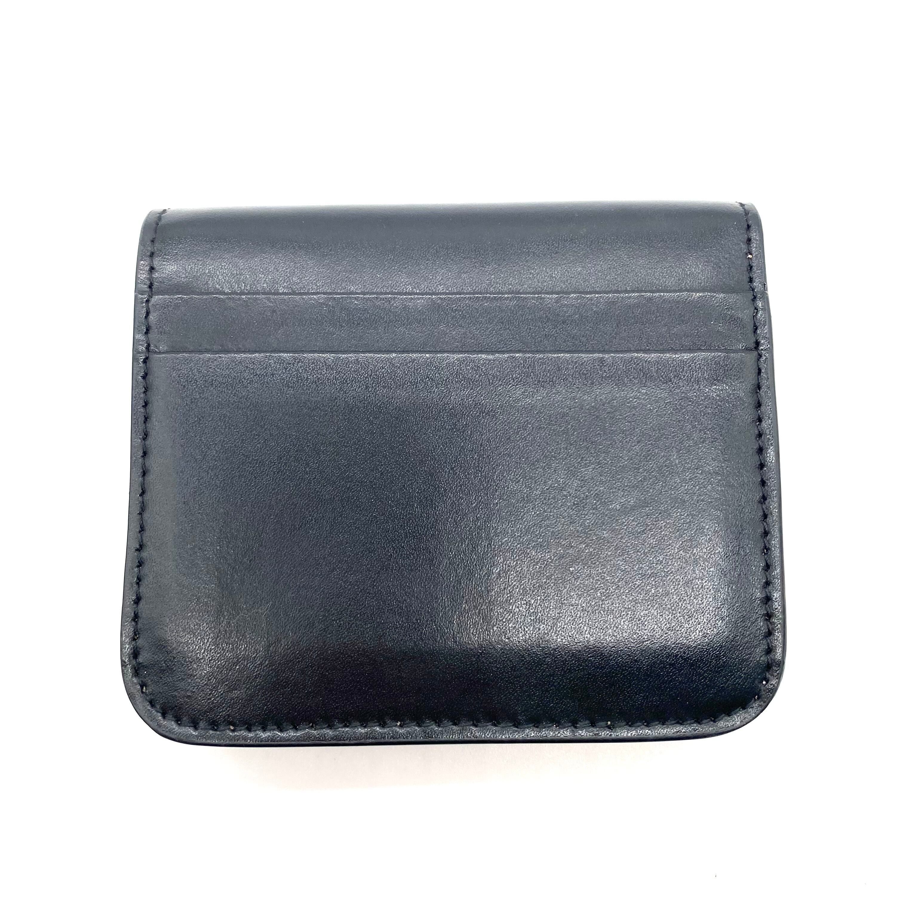 Balenciaga Balenciaga Leather Folding Wallet Black Pink Size ONE SIZE - 2 Thumbnail