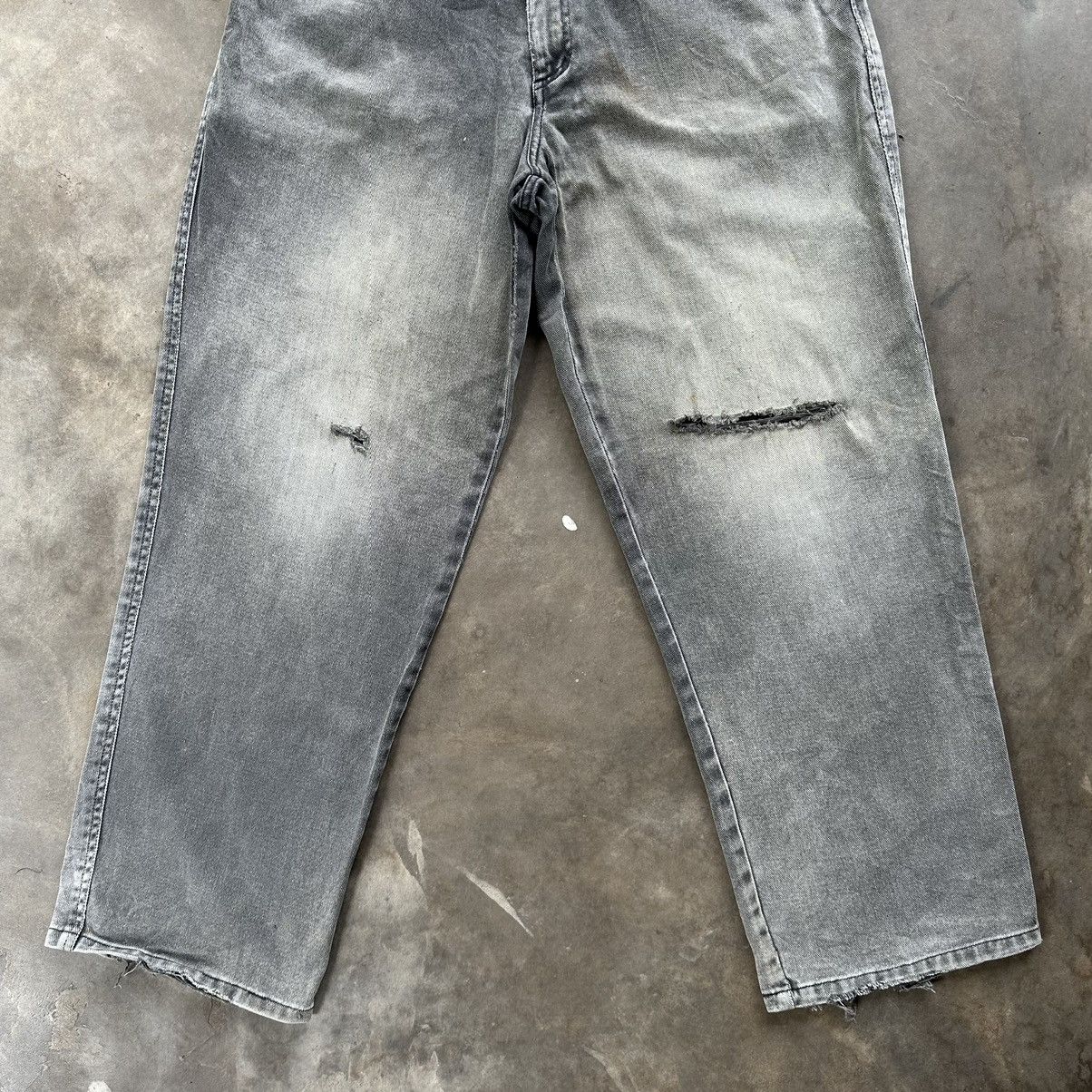 Japanese Brand × Jean × Vintage Vintage Ojhonoa Faded Black Distressed Denim Jean Pant W33 Size US 33 - 2 Thumbnail