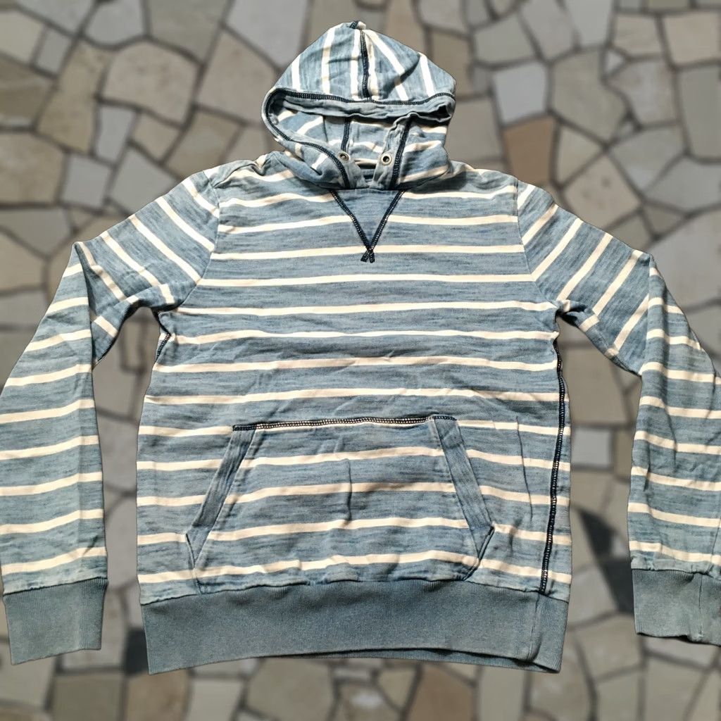 Tommy Hilfiger Tommy Hilfiger Hoodie S BLUE Striped Logo Zip Up Sweatshirt Women Regular Size S Size S / US 4 / IT 40 - 1 Thumbnail