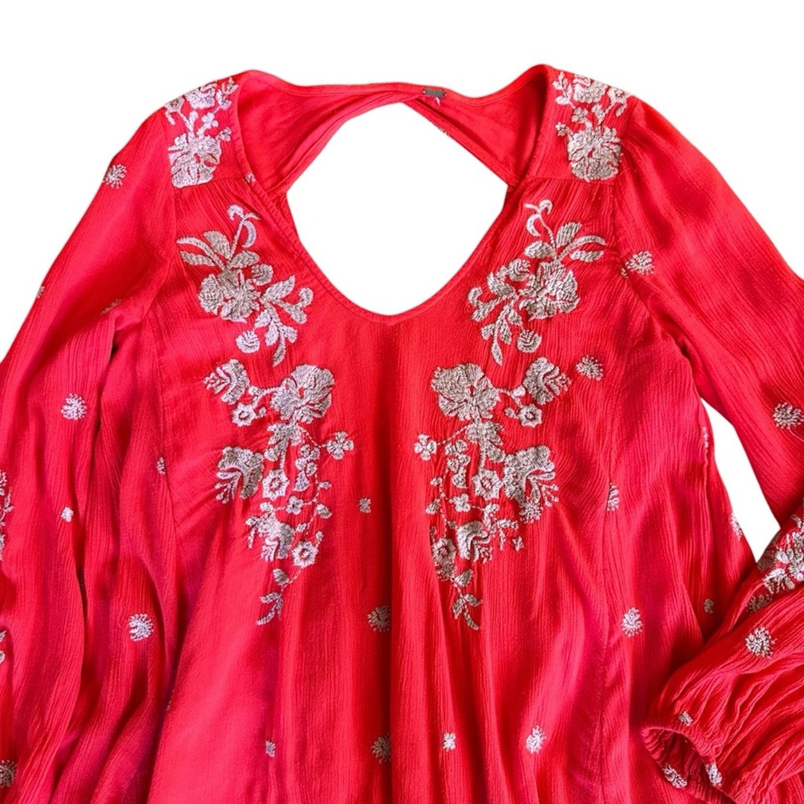 Free People Free People Sweet Tennessee Dress – Red – Size S – EUC Size S / US 4 / IT 40 - 7 Thumbnail