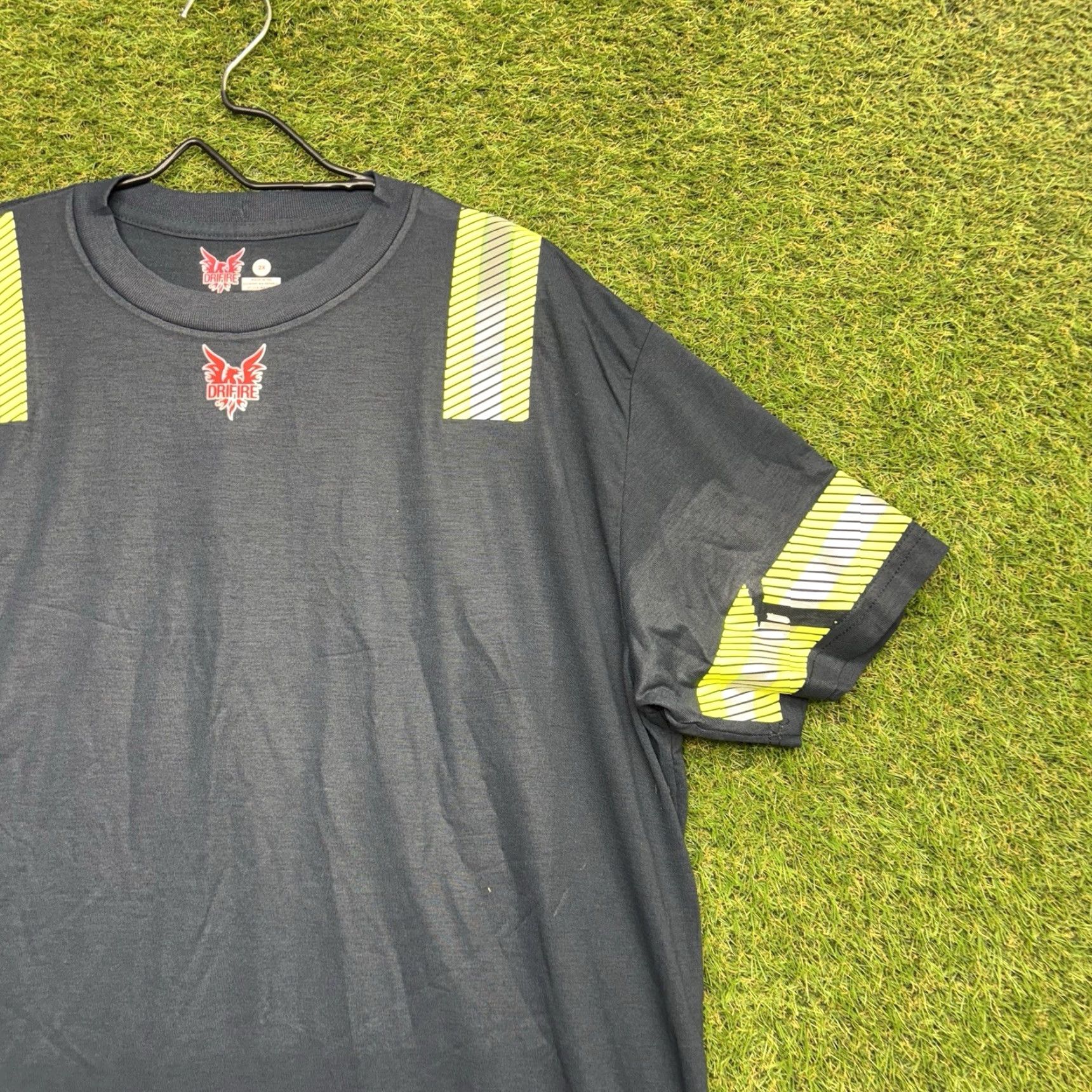 Vintage DriFire FR Shirt 2XL Mens Blue Short Sleeve T-Shirt Workwear Fire Resistant Reflective Size US XXL / EU 58 / 5 - 3 Thumbnail
