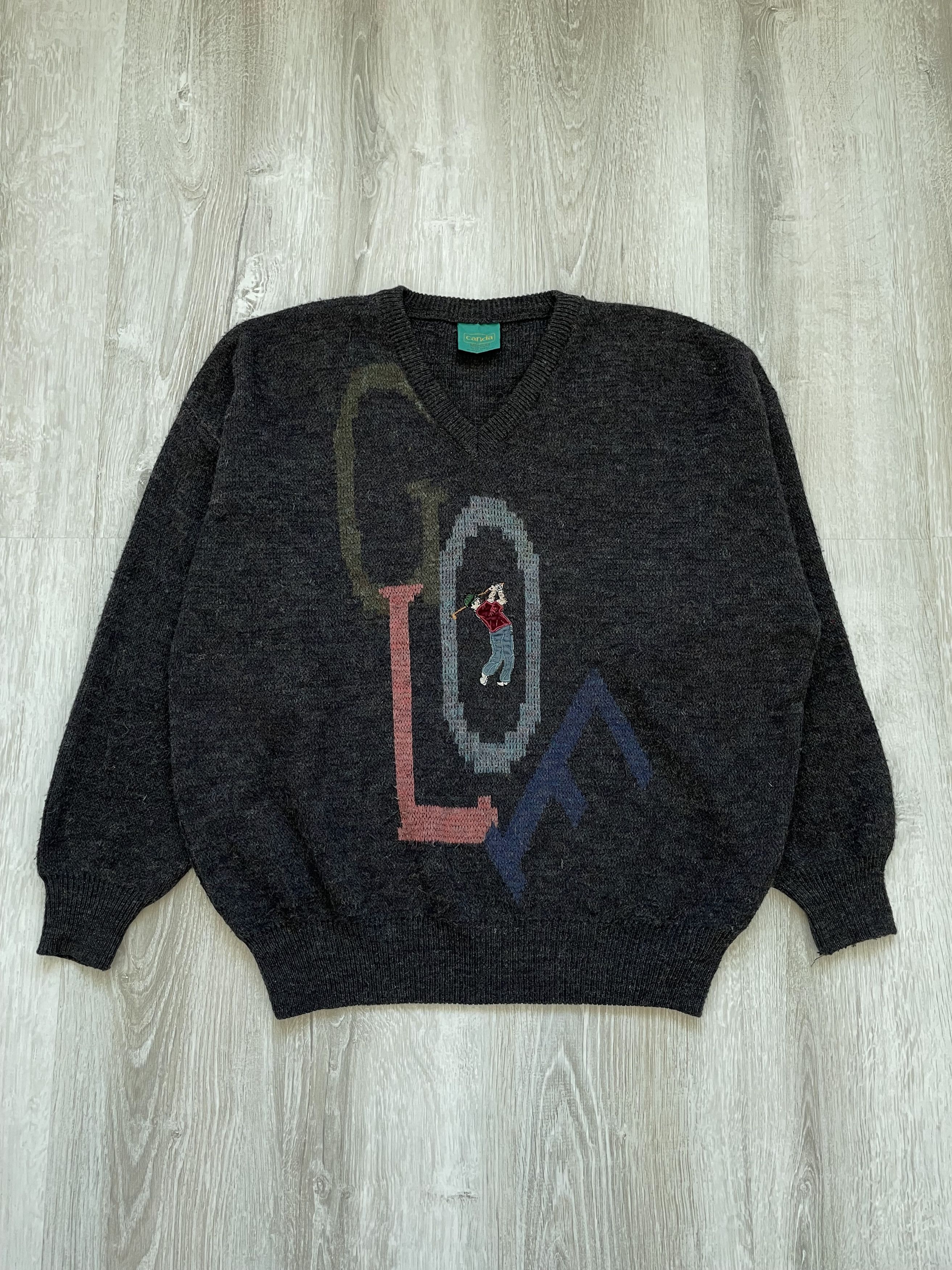 Vintage Rare Vintage 90s Golf Men Knit Sweater Big Logo Size US M / EU 48-50 / 2 - 1 Thumbnail