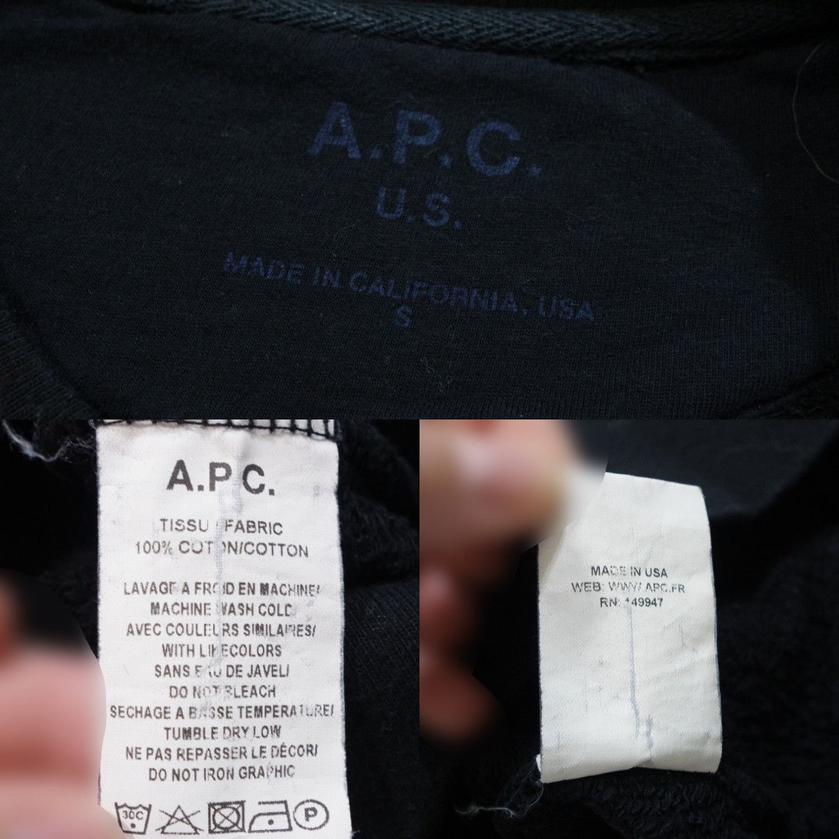 A.P.C. L.A. Big Logo Crewneck Sweatshirt Made in USA Size US S / EU 44-46 / 1 - 7 Thumbnail