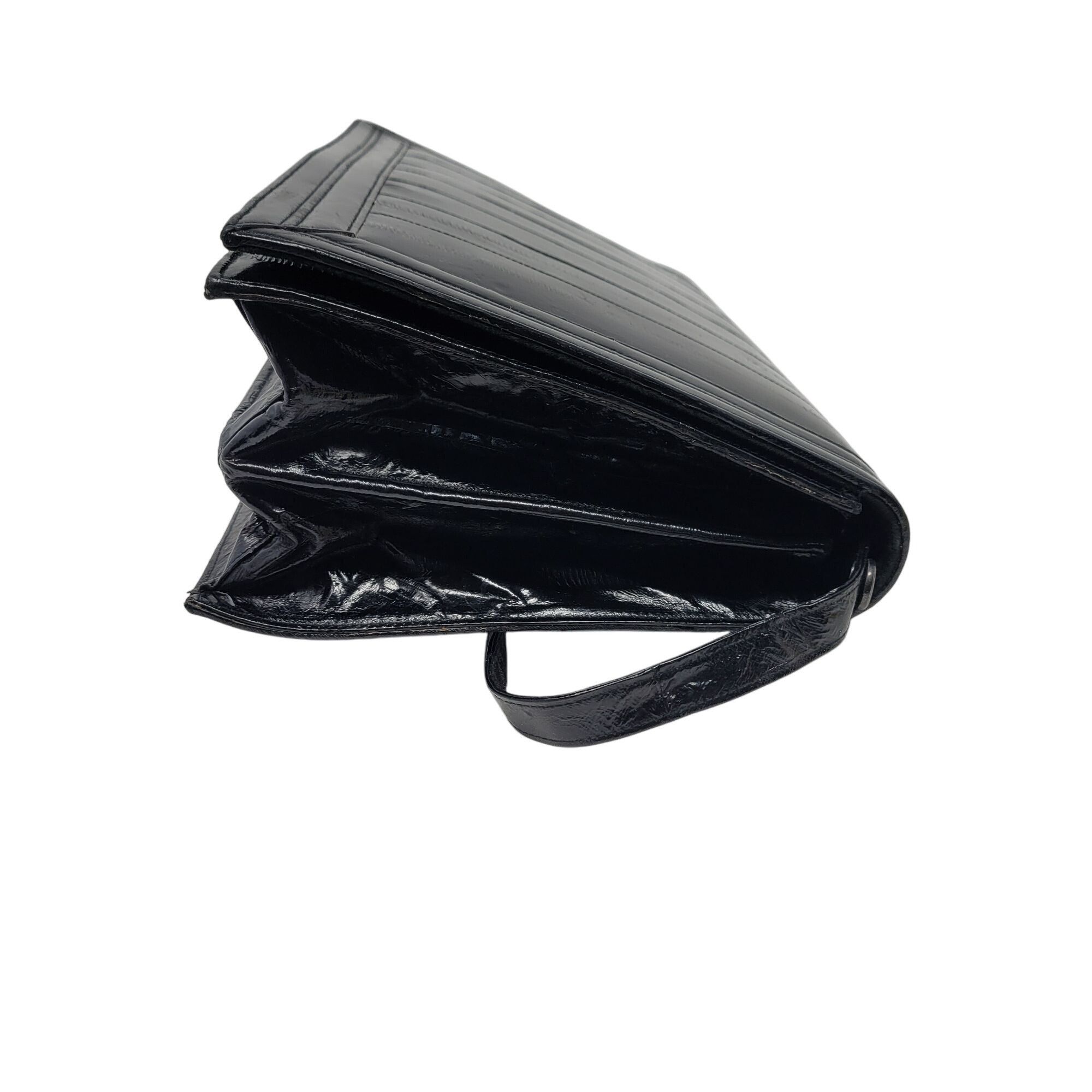 Vintage Vintage Womens Genuine Eel Skin Convertible Clutch Black Kor Size ONE SIZE - 4 Thumbnail