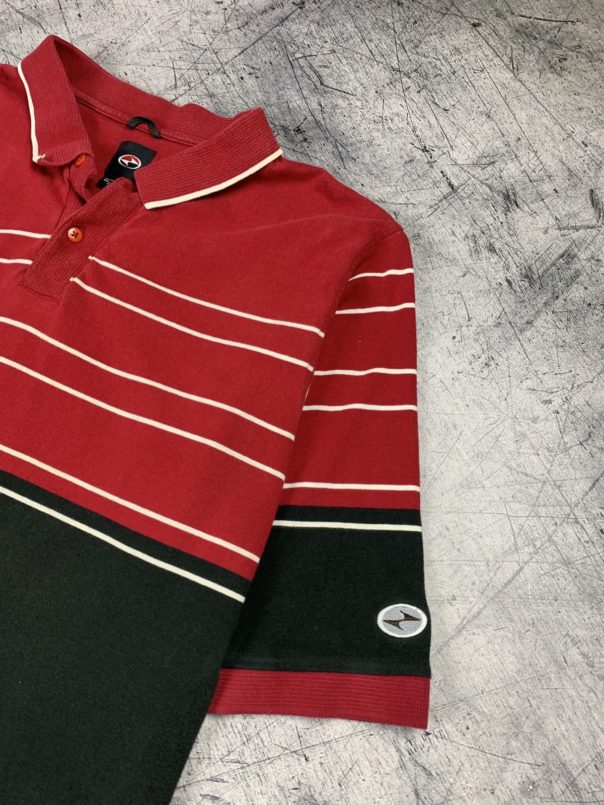 Vintage Vintage Nike 90s Polo Shirt Buttons-Ups Striped rare Size US L / EU 52-54 / 3 - 4 Thumbnail