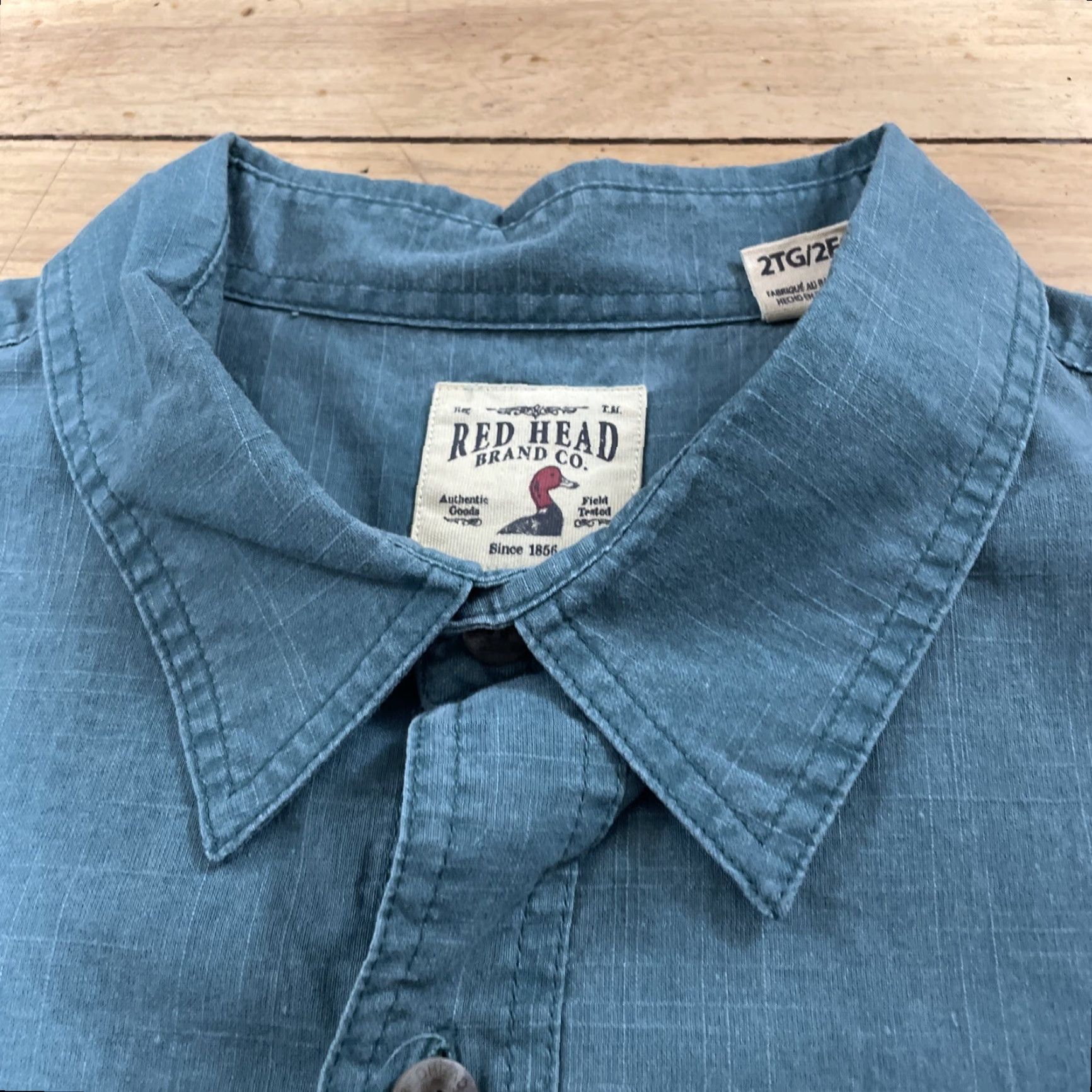 Altea VINTAGE RedHead Shirt Men 2XL Teal Outdoor Military Pockets Fishing Twill Button Up XXL Size US XXL / EU 58 / 5 - 6 Thumbnail
