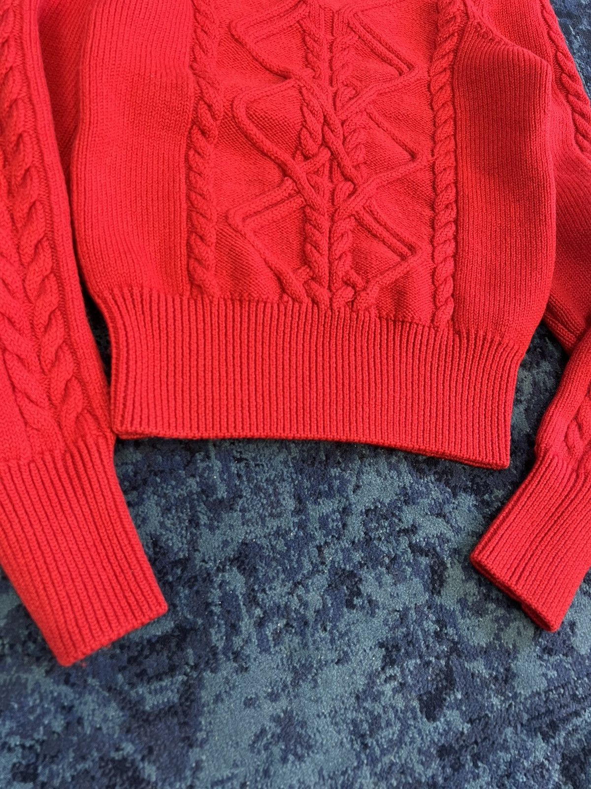 Isabel Marant ISABEL MARANT Dustin Buttoned Cabled-Wool Blend Sweater RED Size S / US 4 / IT 40 - 6 Thumbnail