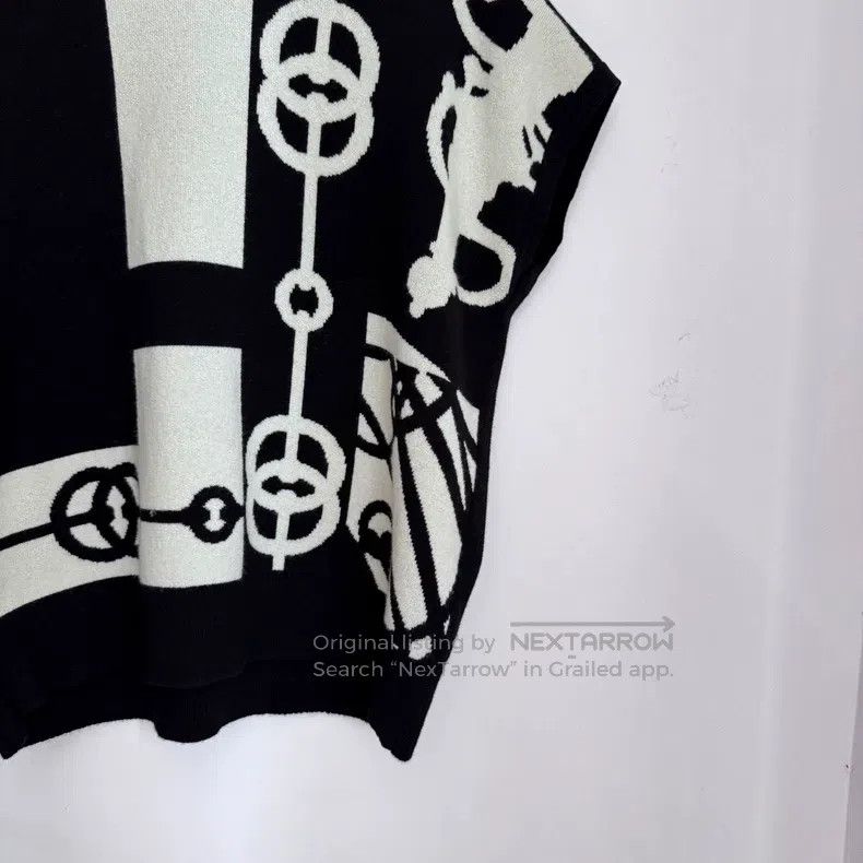Hermes Hermes Black and White Knit Sweater Size XS / US 0-2 / IT 36-38 - 4 Thumbnail