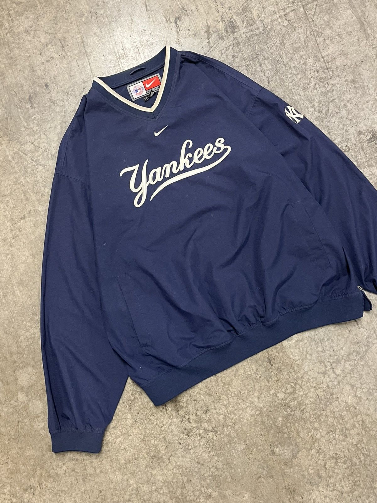 Vintage NY Yankees vintage Nike center swoosh pull over rare sports Size US XXL / EU 58 / 5 - 3 Thumbnail