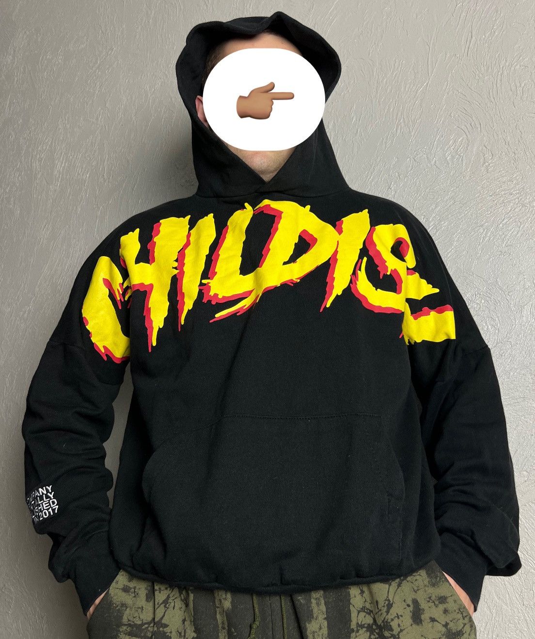 Vintage Childish Vintage Black Overprint Print Hoodie Oversized Size US S / EU 44-46 / 1 - 14 Thumbnail