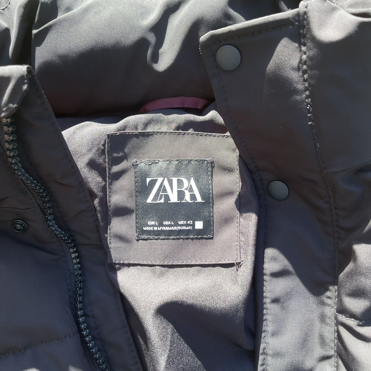 Zara Zara Black Puffer Jacket Size US L / EU 52-54 / 3 - 2 Thumbnail