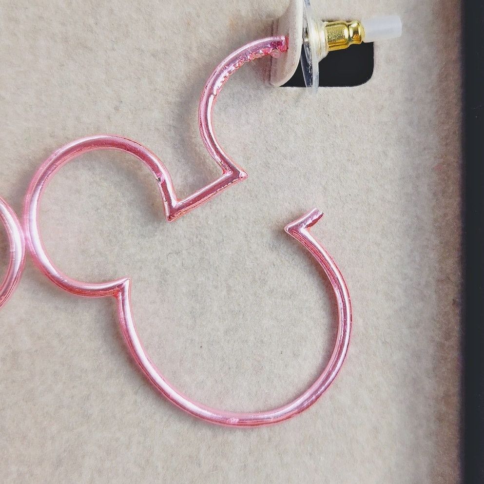 Disney Disney x BaubleBar Mickey Mouse Pink Hoop Earrings NIB Size ONE SIZE - 3 Thumbnail